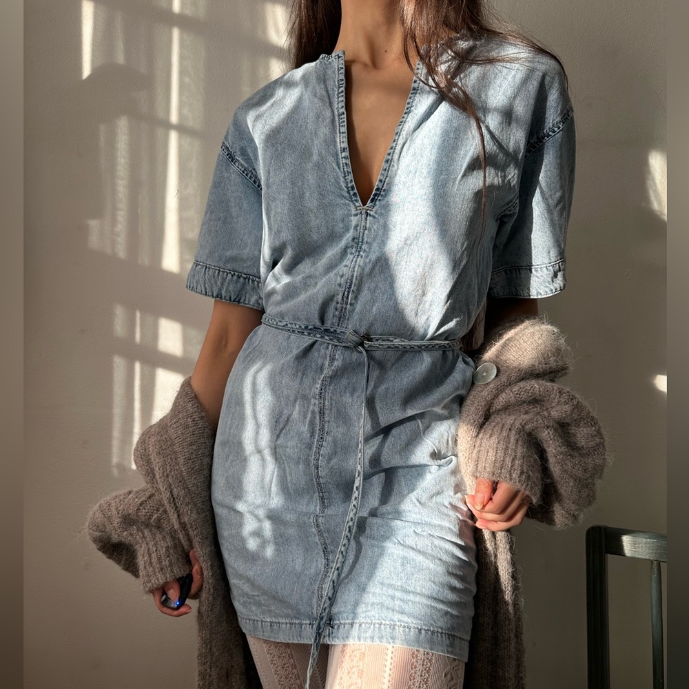 FRAME jeans denim mini dress XS